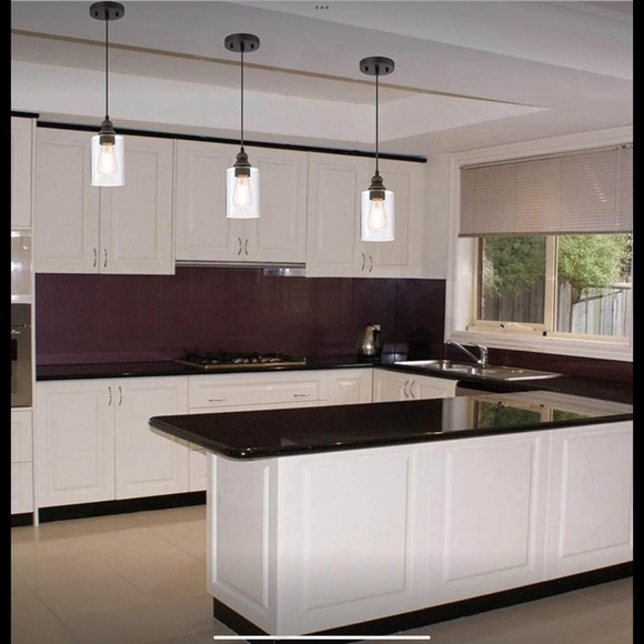 black pendant light, kitchen light, kitchen pendant light black with bronze new - Picture 4 of 9